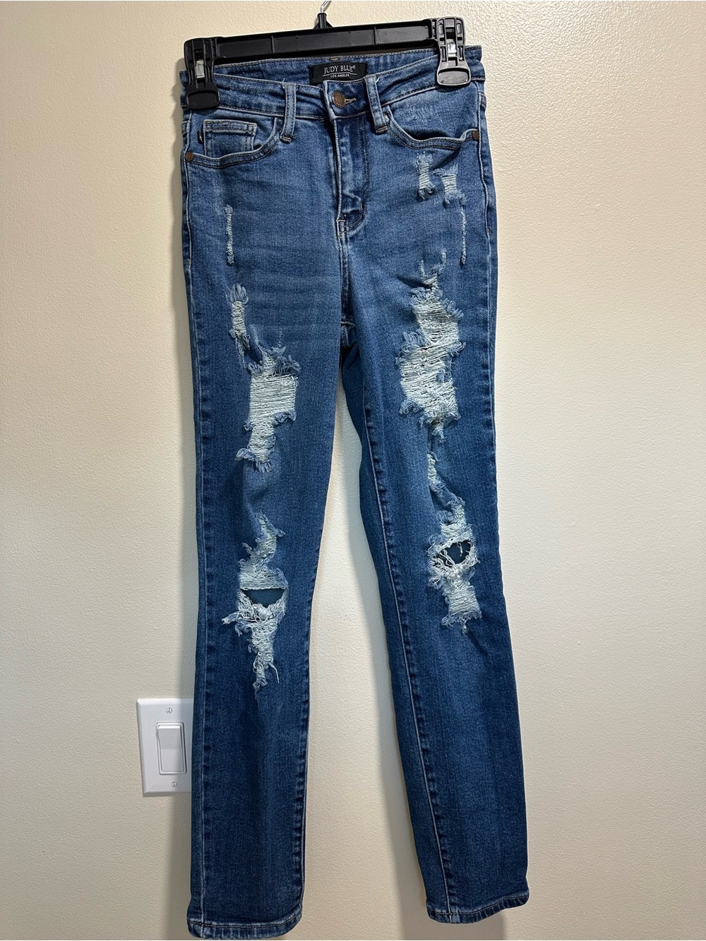 Women’s Judy Blue Boyfriend Fit Distressed High Rise Jeans